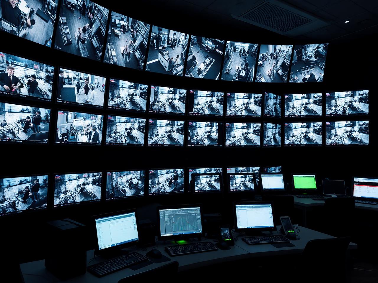 Surveillance monitor wall